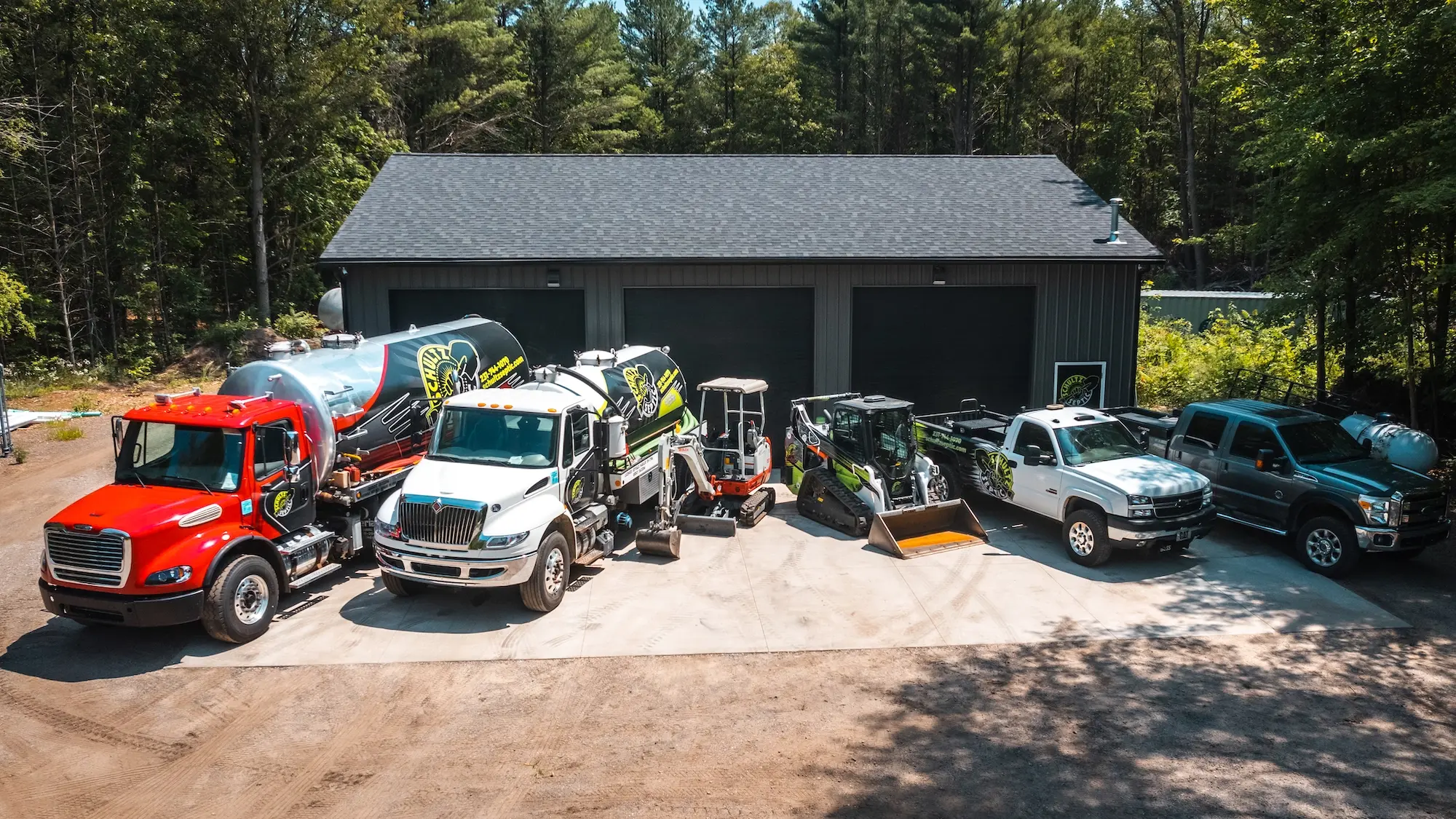 Schultz Septic shop overhead view